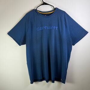 Carhartt force vtg blue workwear athletic shirt logo mens size 3XL